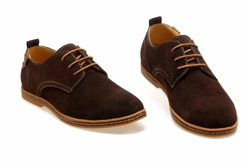 Men Casual Flat Lace-up Leather Sneakers Shoes