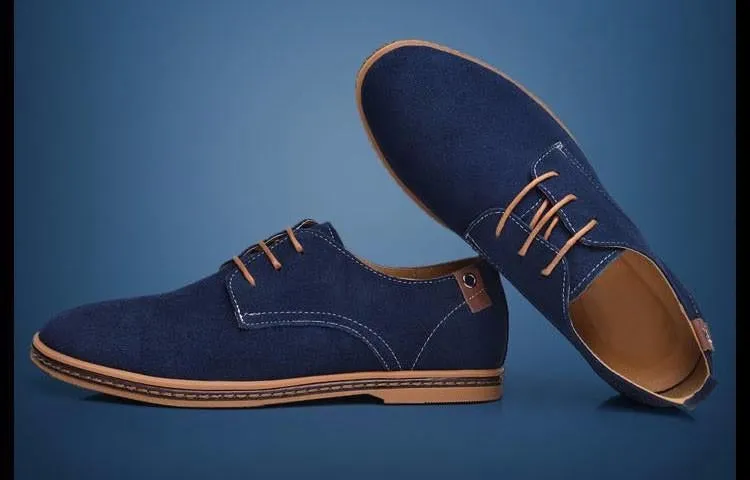 Men Casual Flat Lace-up Leather Sneakers Shoes