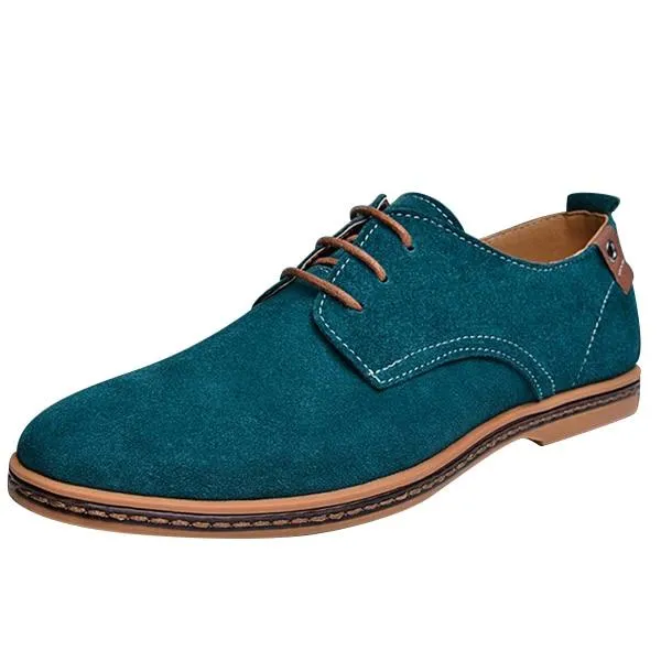 Men Casual Flat Lace-up Leather Sneakers Shoes
