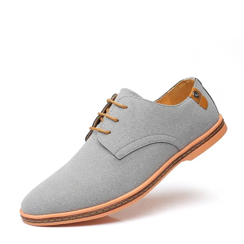 Men Casual Flat Lace-up Leather Sneakers Shoes