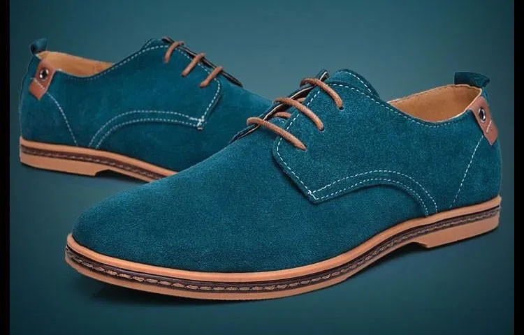 Men Casual Flat Lace-up Leather Sneakers Shoes