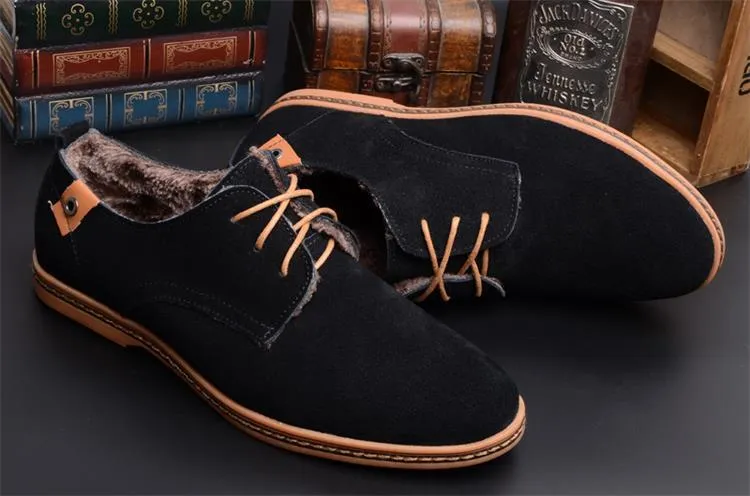 Men Casual Flat Lace-up Leather Sneakers Shoes