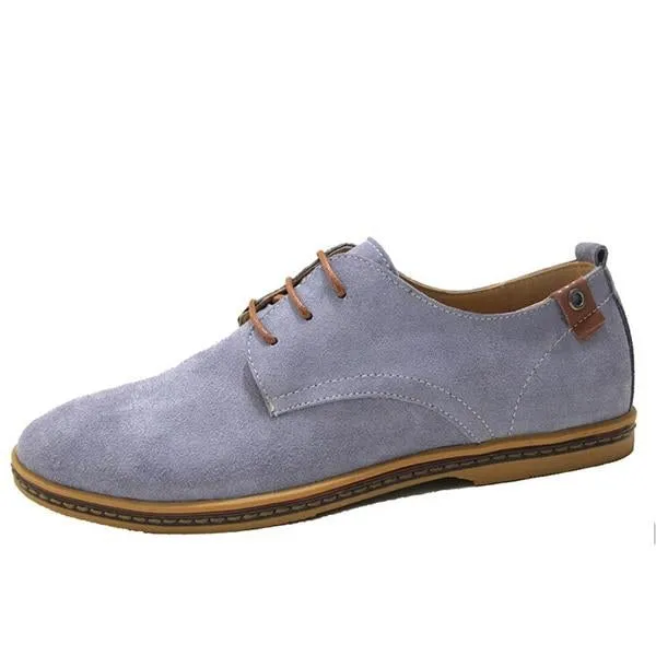 Men Casual Flat Lace-up Leather Sneakers Shoes