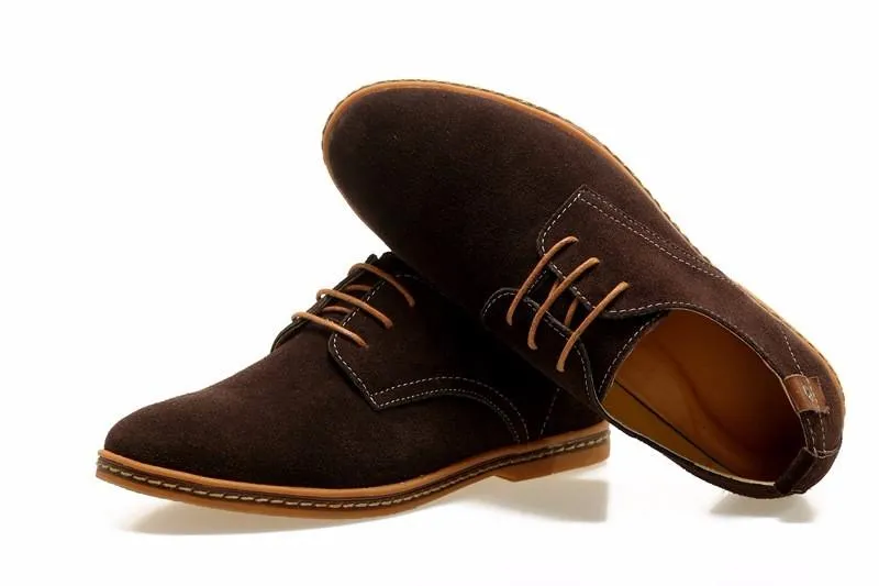 Men Casual Flat Lace-up Leather Sneakers Shoes