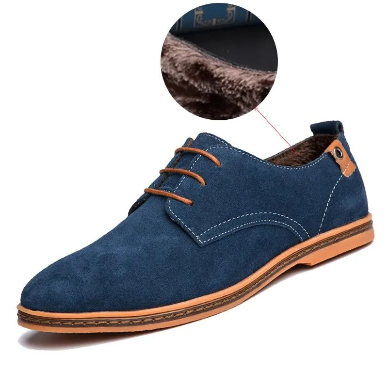 Men Casual Flat Lace-up Leather Sneakers Shoes