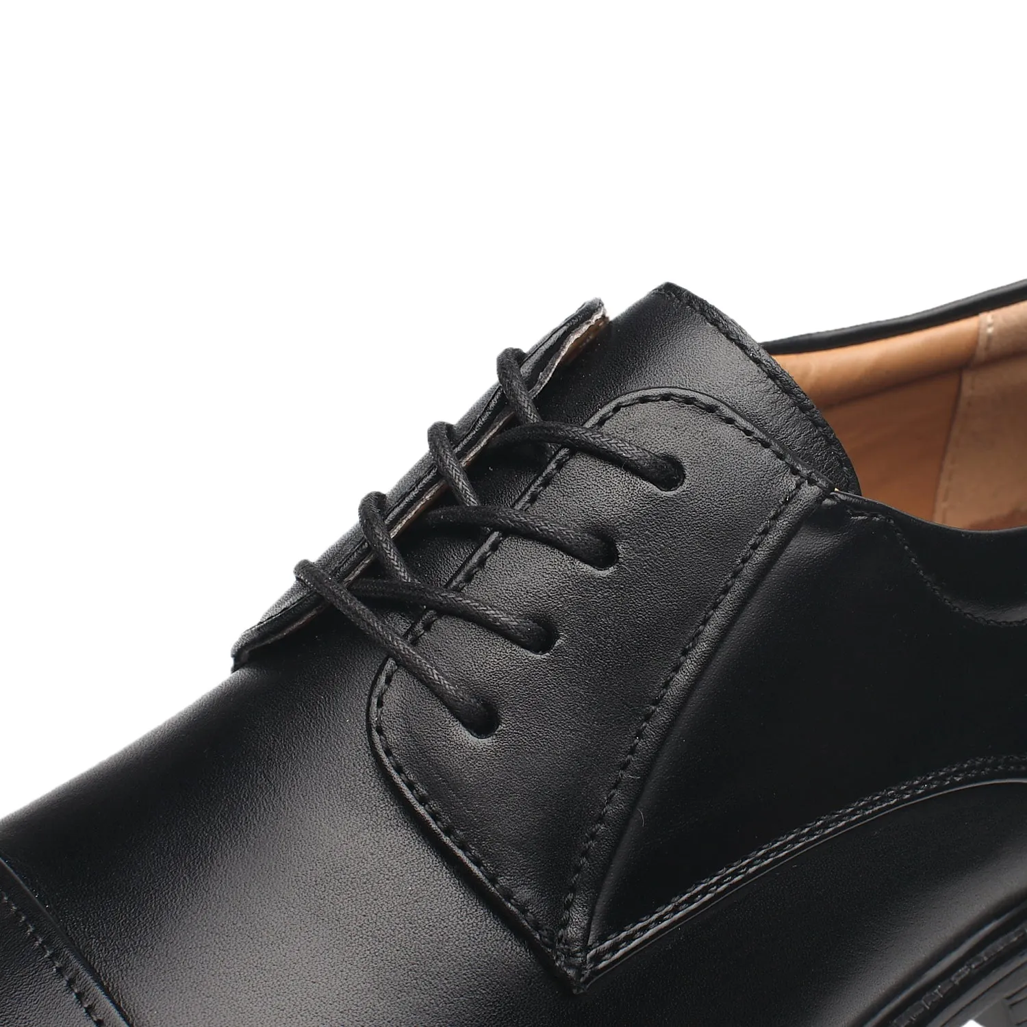 Men's Wide Width Oxford Shoes Wide-1-Black