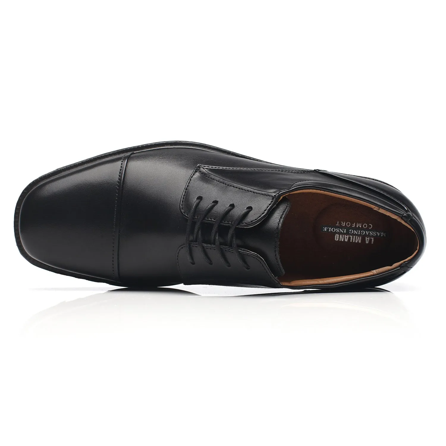 Men's Wide Width Oxford Shoes Wide-1-Black
