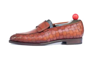 Meridian - MTO - Braided Auburn Calf / Auburn Calf - TMG Last - Single Leather Sole