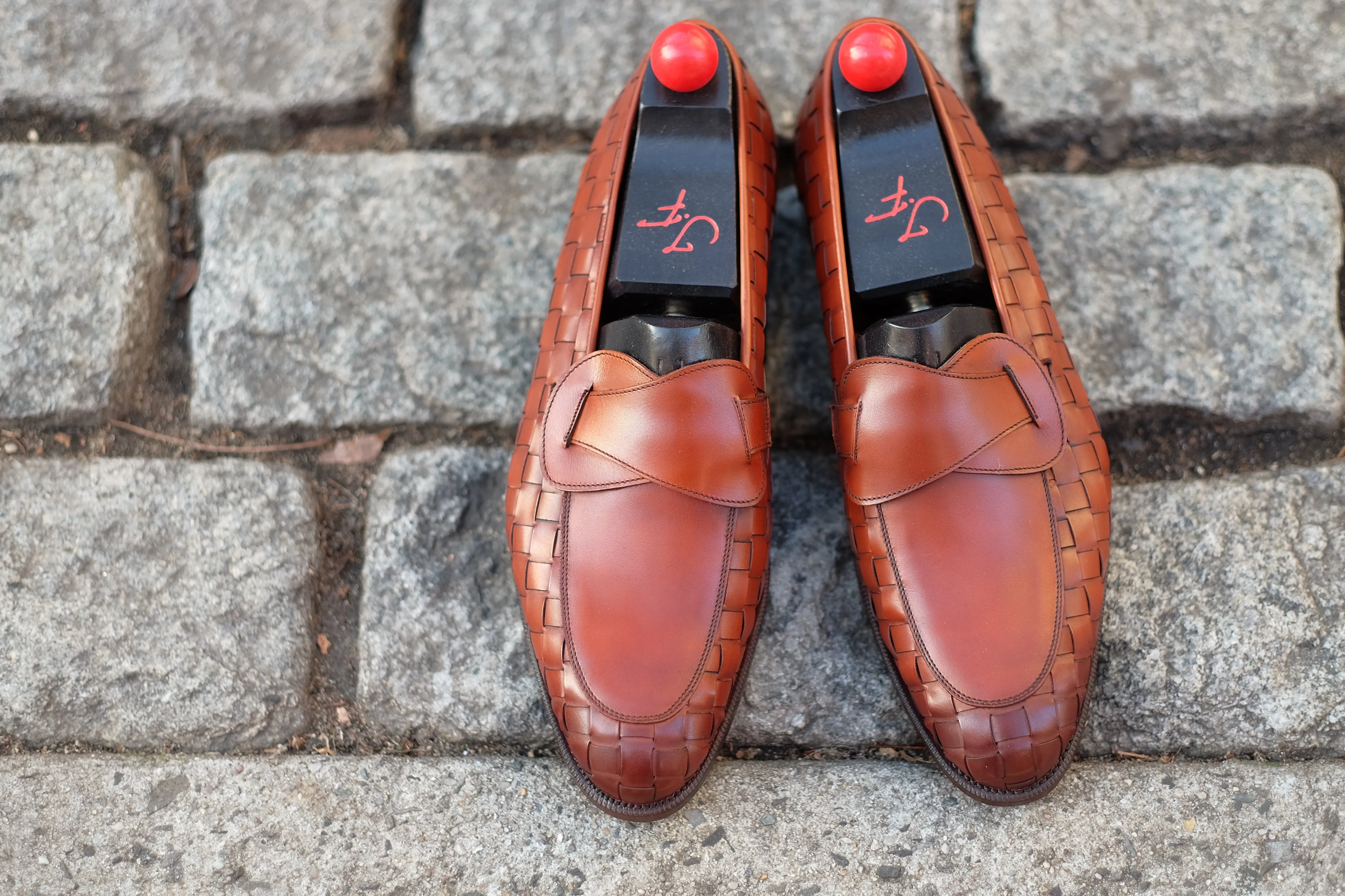 Meridian - MTO - Braided Auburn Calf / Auburn Calf - TMG Last - Single Leather Sole