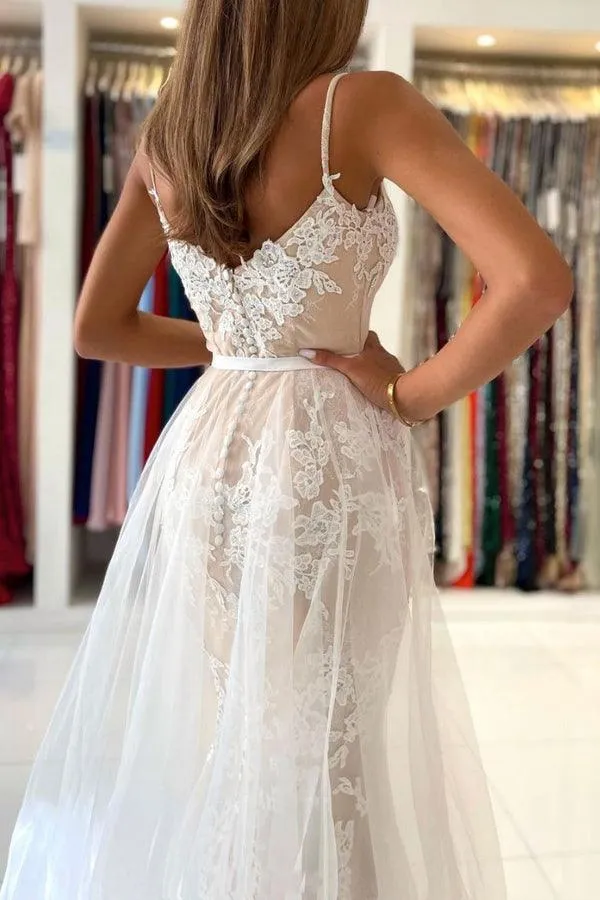 Mermaid Lace Blue Tulle Long Prom Dress Evening Dress TP1051