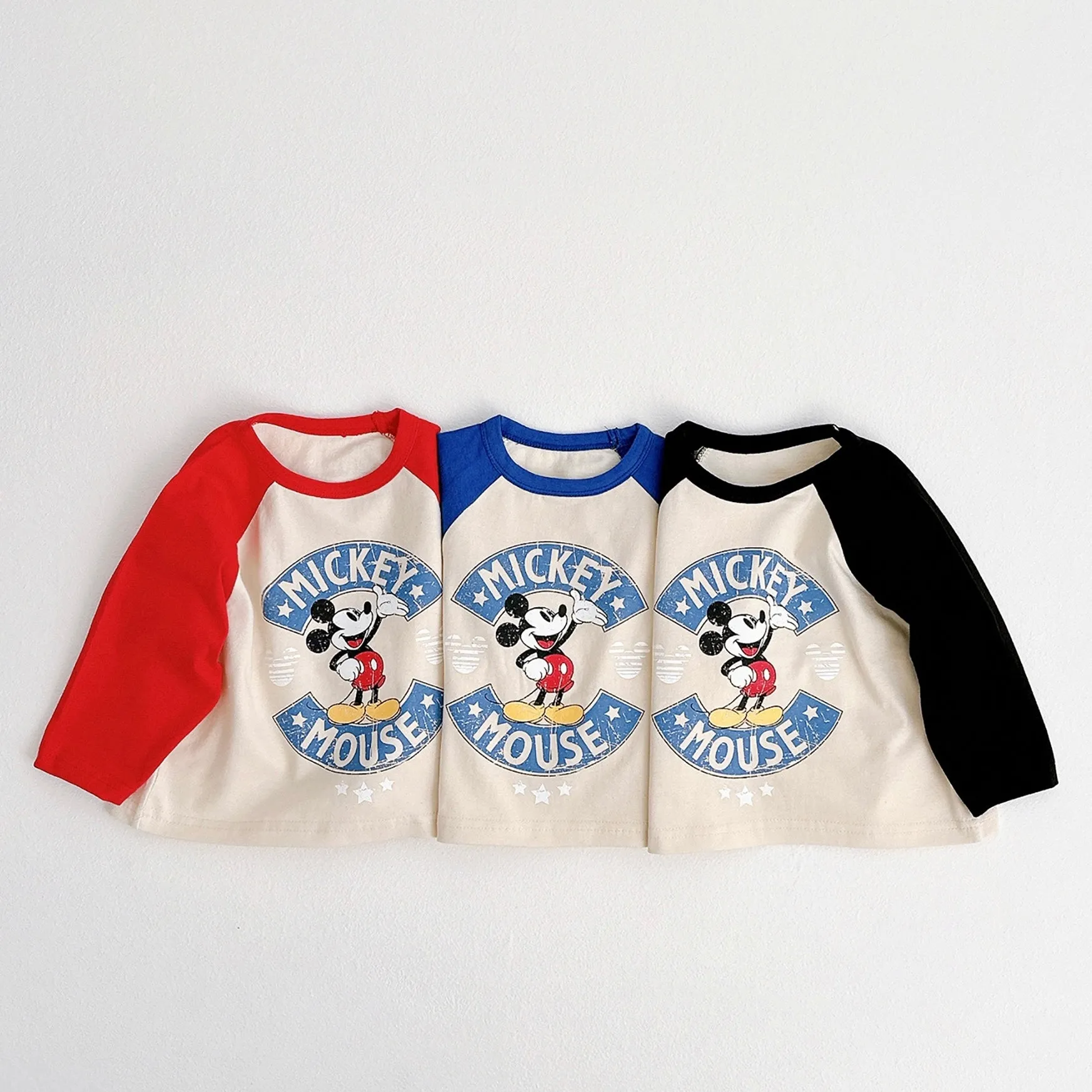 Mickey Vintage Raglan LS - Blue Sleeves