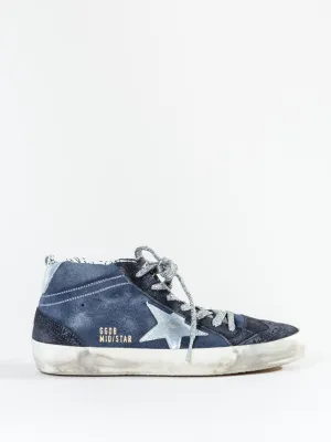 midstar sneaker - indigo suede/silver
