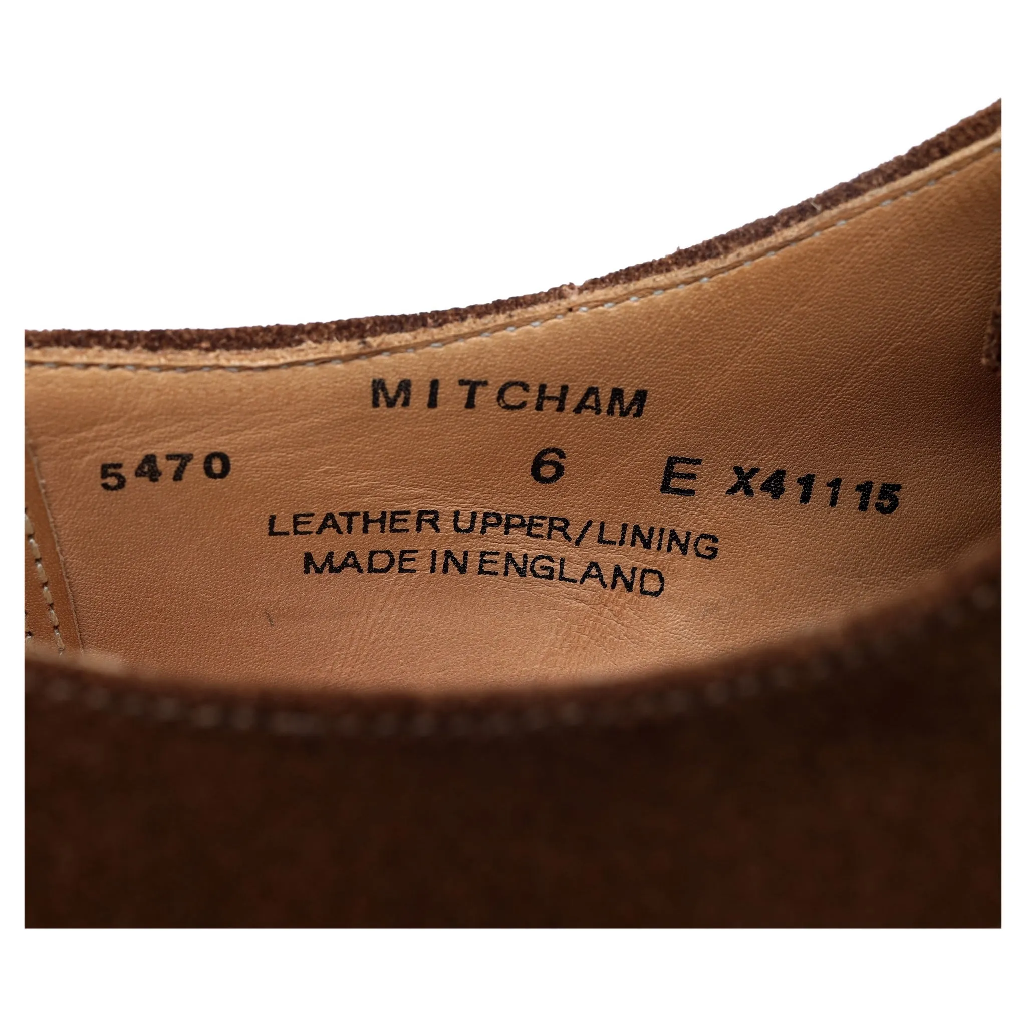 'Mitcham' Snuff Brown Suede Oxford UK 6 E