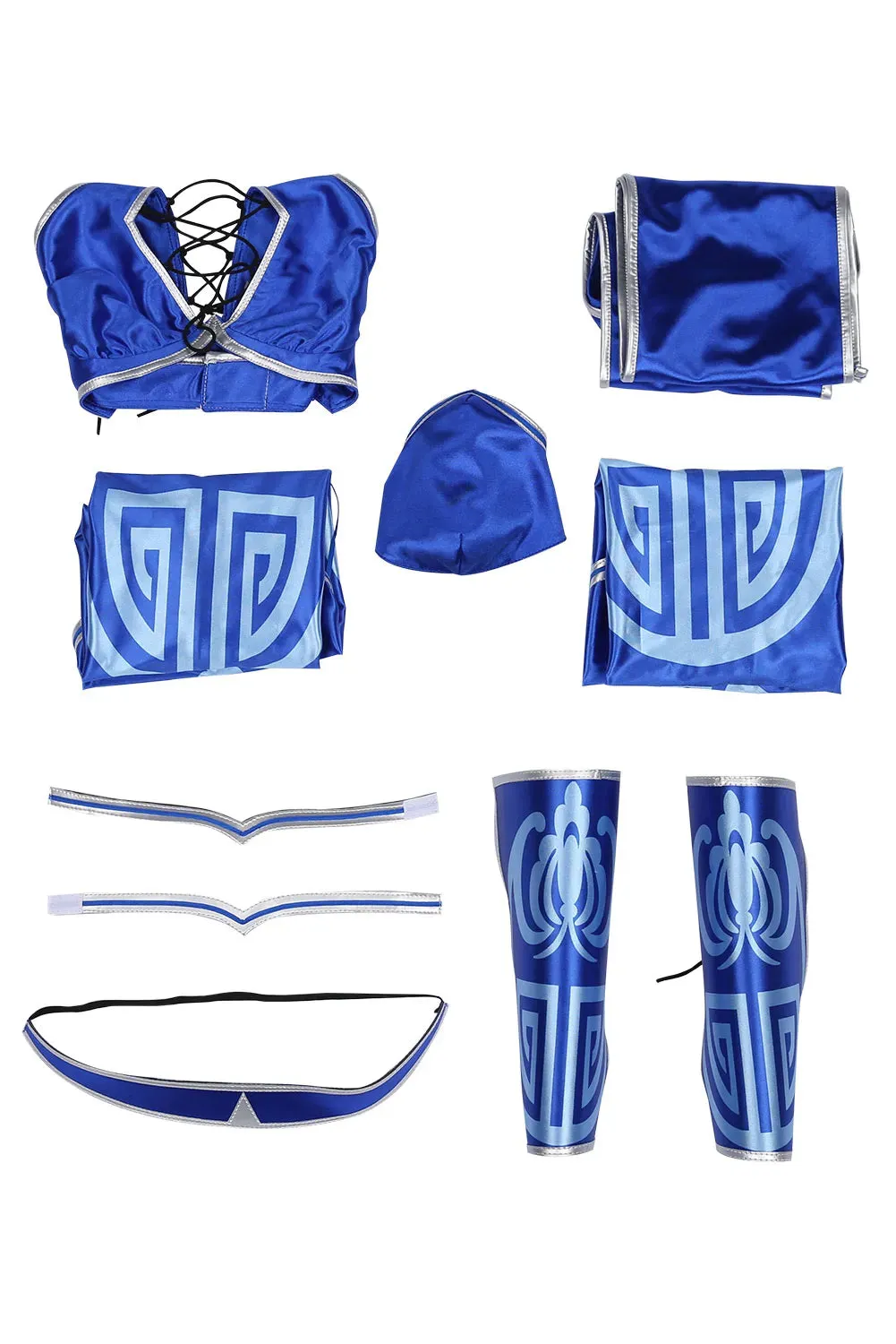 Mortal Kombat Cosplay Costume KATANA Outfits Women Anime Game Halloween Carnival Party Role Play Clothes Ladies Fashion