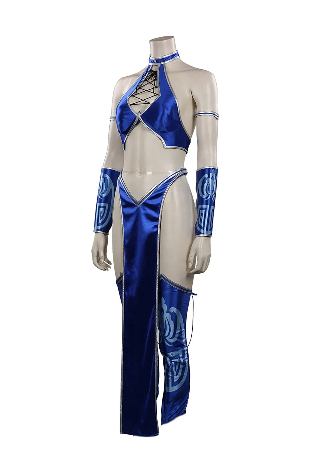 Mortal Kombat Cosplay Costume KATANA Outfits Women Anime Game Halloween Carnival Party Role Play Clothes Ladies Fashion