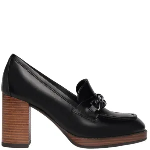 NeroGiardini Black Leather Platform Shoes