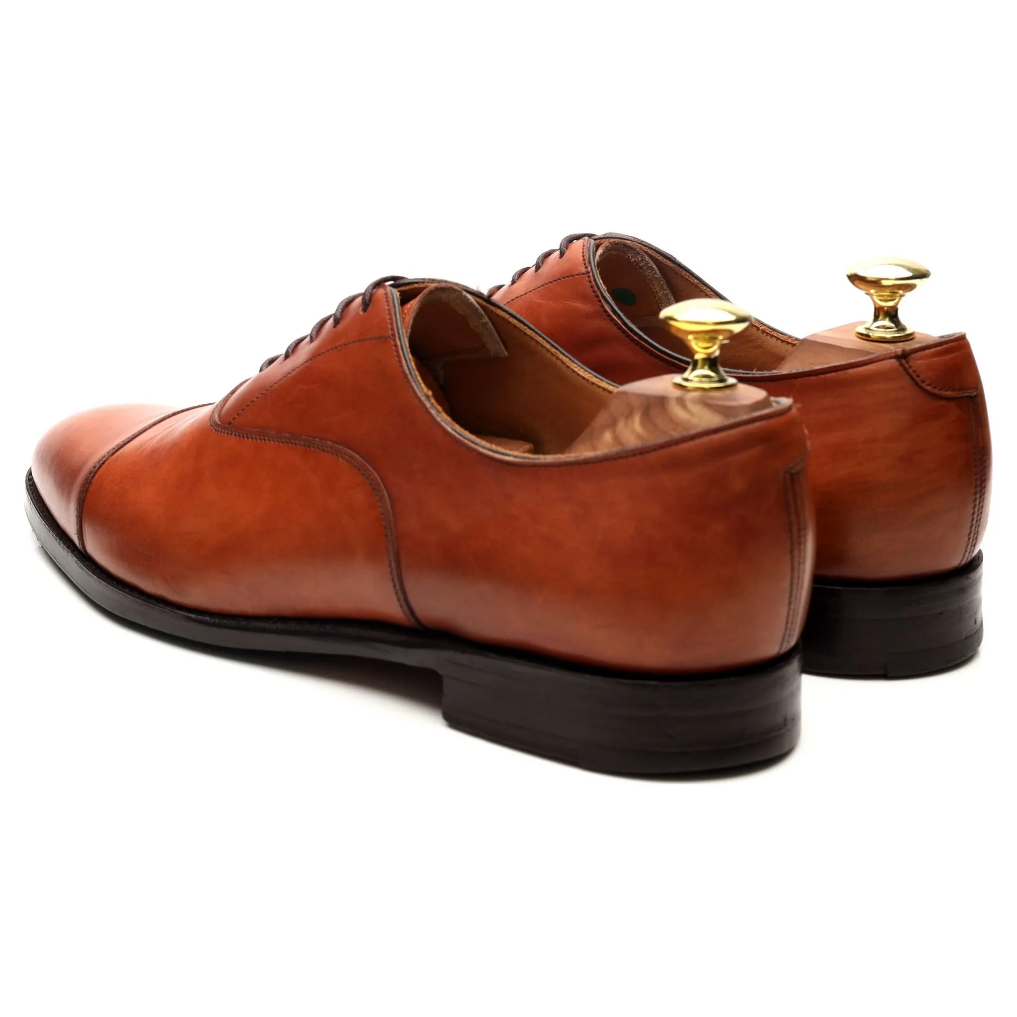 New & Lingwood Tan Brown Leather Oxford UK 8.5 E