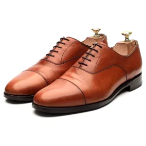 New & Lingwood Tan Brown Leather Oxford UK 8.5 E