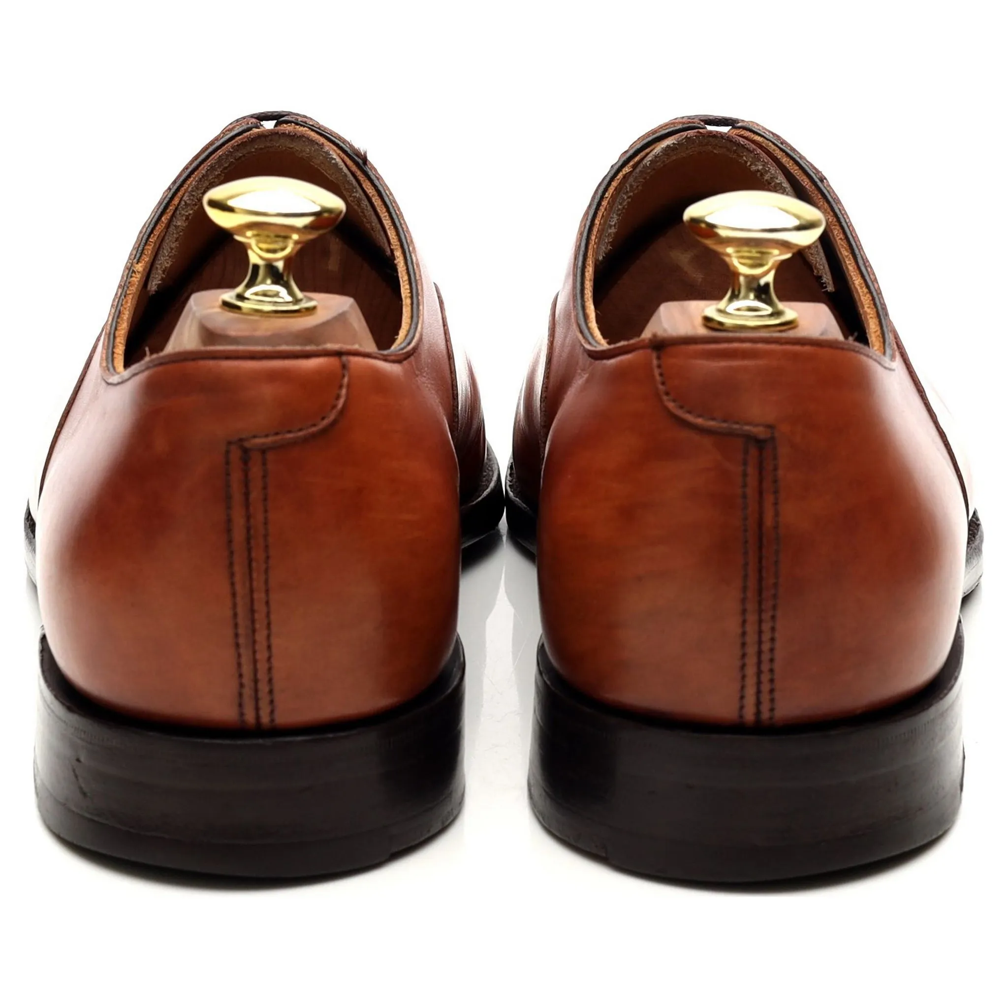 New & Lingwood Tan Brown Leather Oxford UK 8.5 E