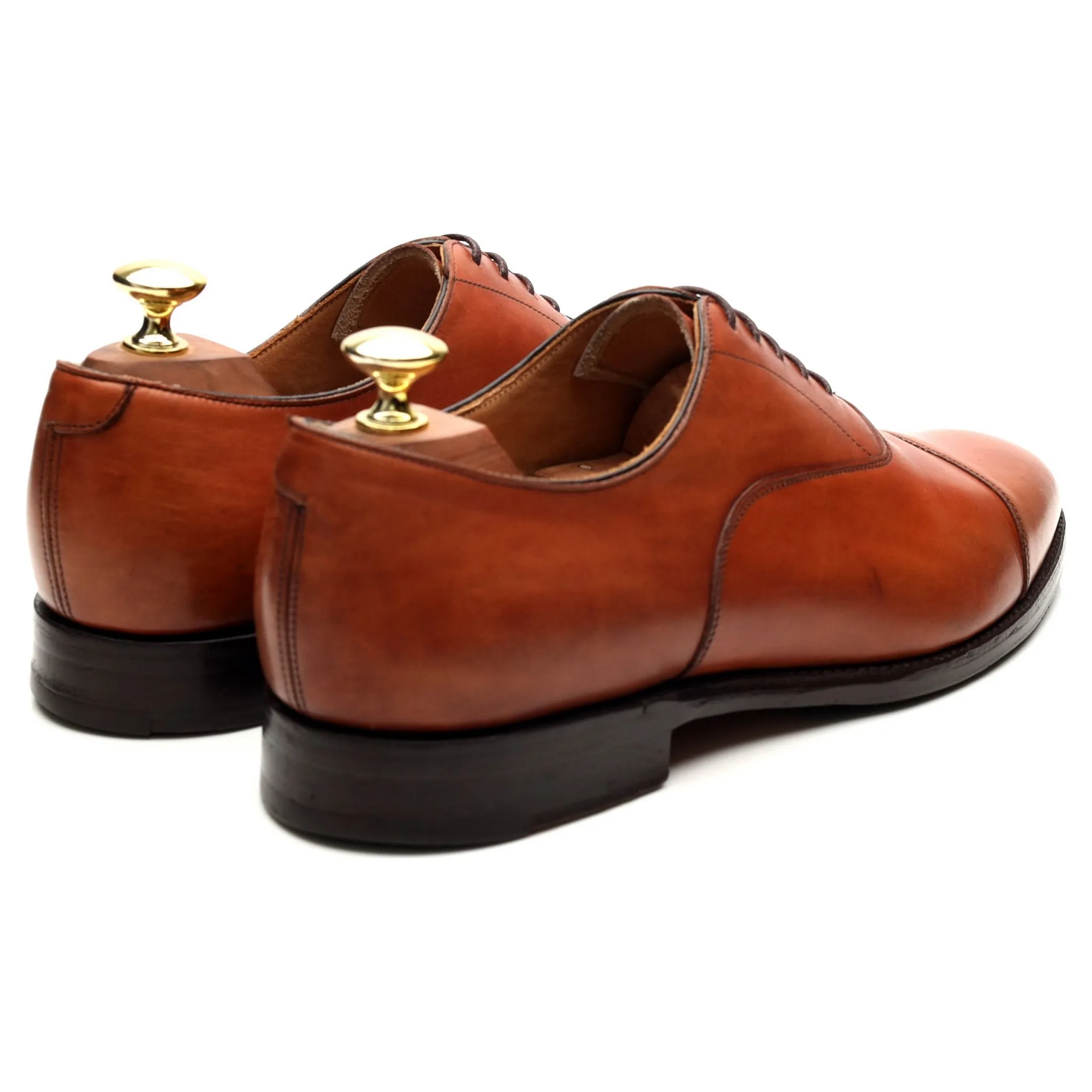 New & Lingwood Tan Brown Leather Oxford UK 8.5 E