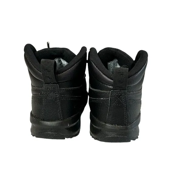 New NIKE Manoa Baby/Toddler Boot Black/Blk/Blk Leather Size 7C BQ5374