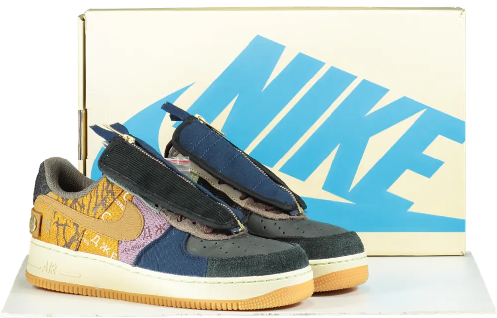 Nike CN2405 Multicolored Travis Scott Air Force 1 Low Cactus Jack Trainers UK 9 👟