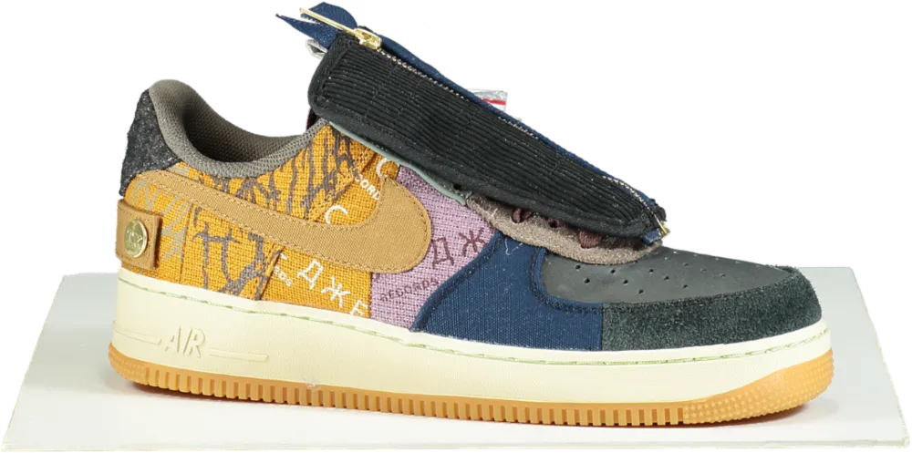 Nike CN2405 Multicolored Travis Scott Air Force 1 Low Cactus Jack Trainers UK 9 👟
