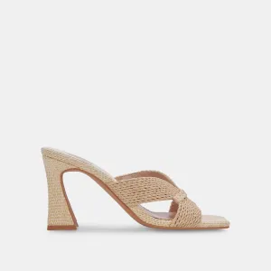 NITRO WIDE HEELS LT NATURAL RAFFIA