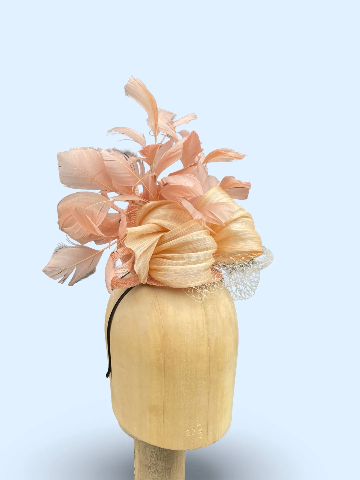 Orchid - Blush Feather Fascinator