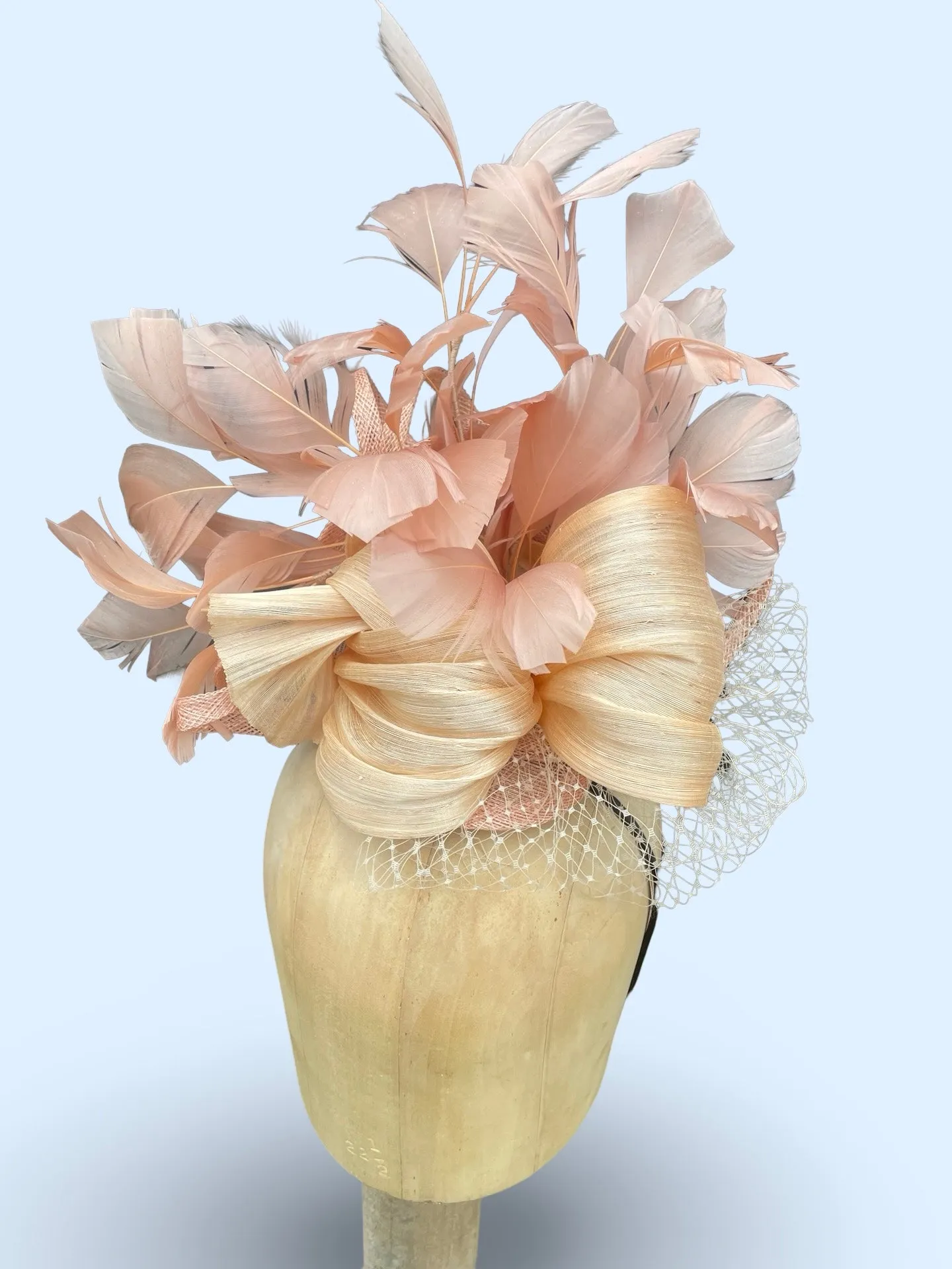 Orchid - Blush Feather Fascinator