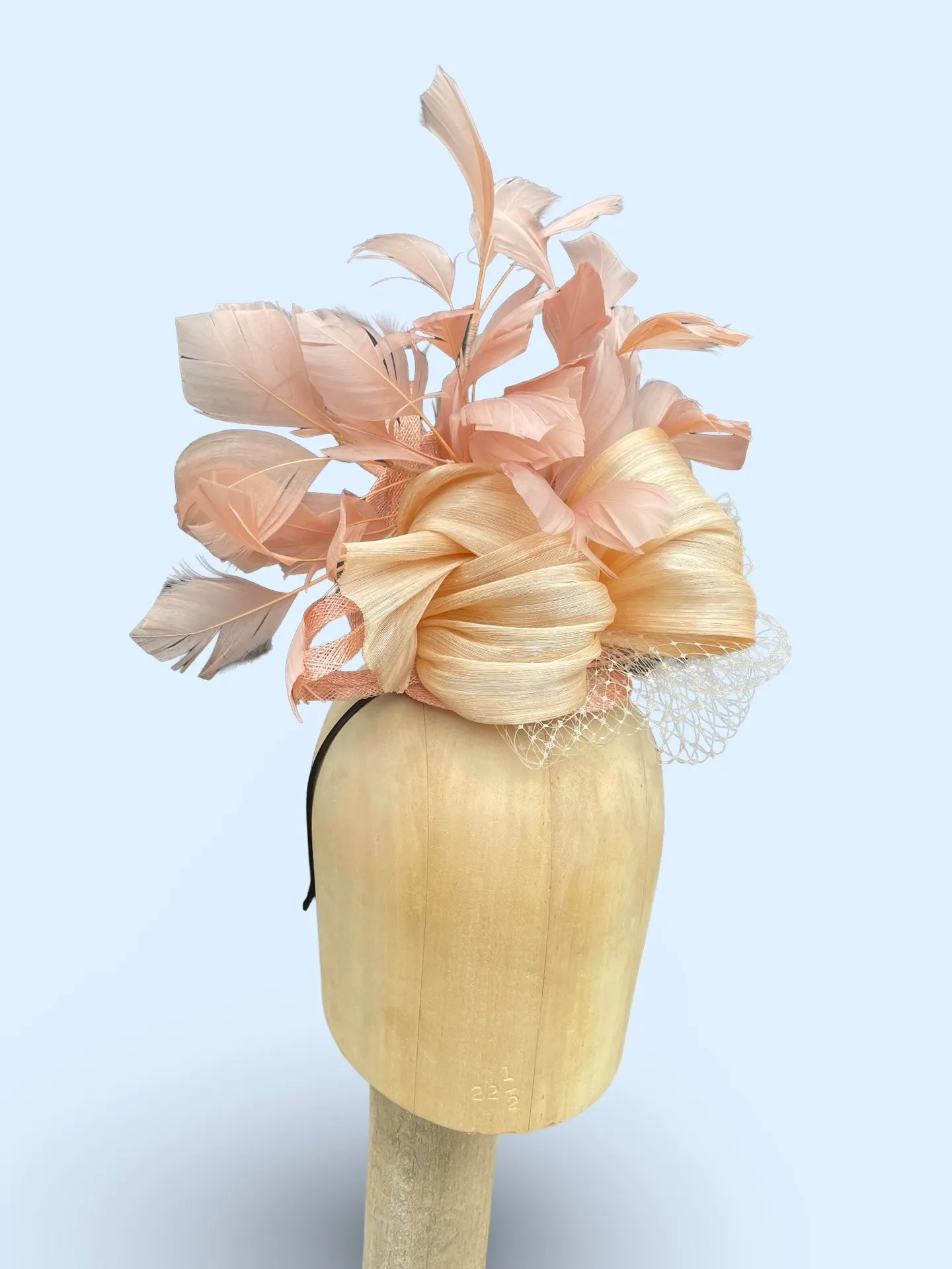 Orchid - Blush Feather Fascinator