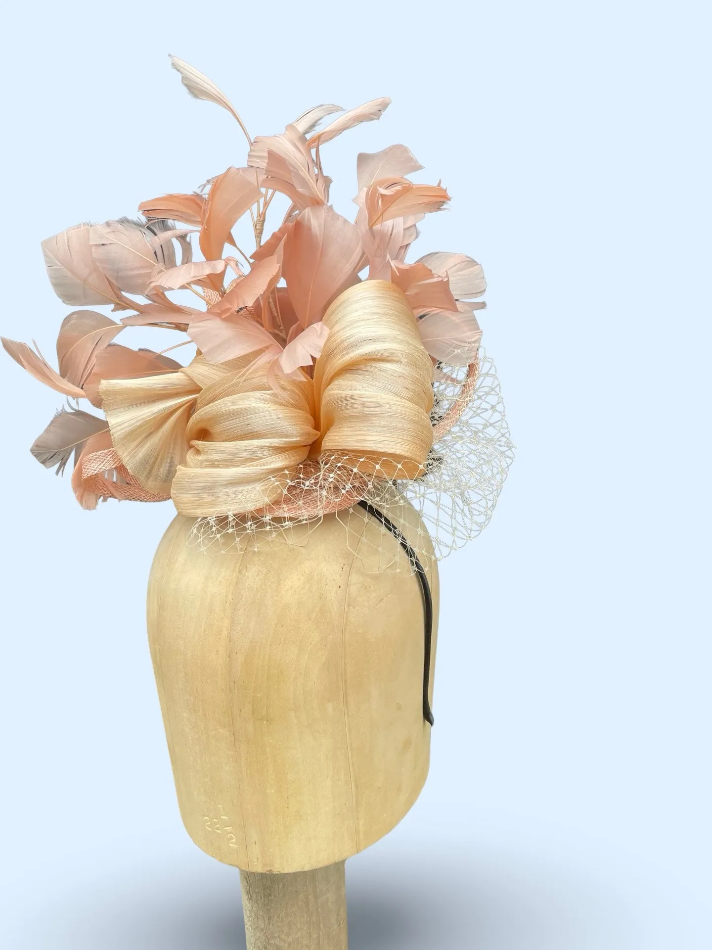 Orchid - Blush Feather Fascinator