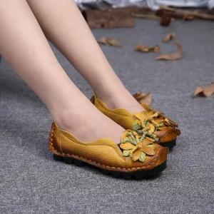 Original Handmade Genuine Leather Women Flat Moccasins Shoes