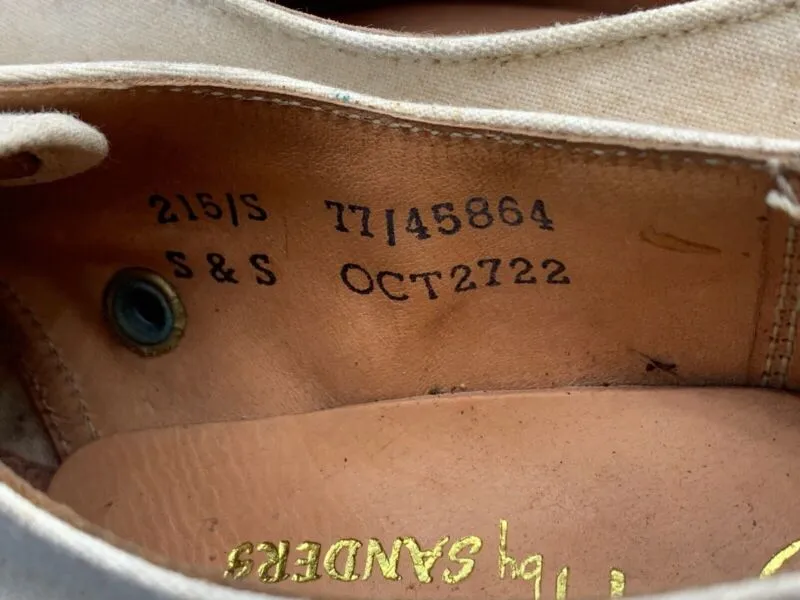 Original WW2 British Army Women's White Summer Shoes - ATS WAAF - Size 240s