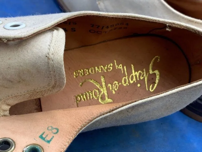 Original WW2 British Army Women's White Summer Shoes - ATS WAAF - Size 240s