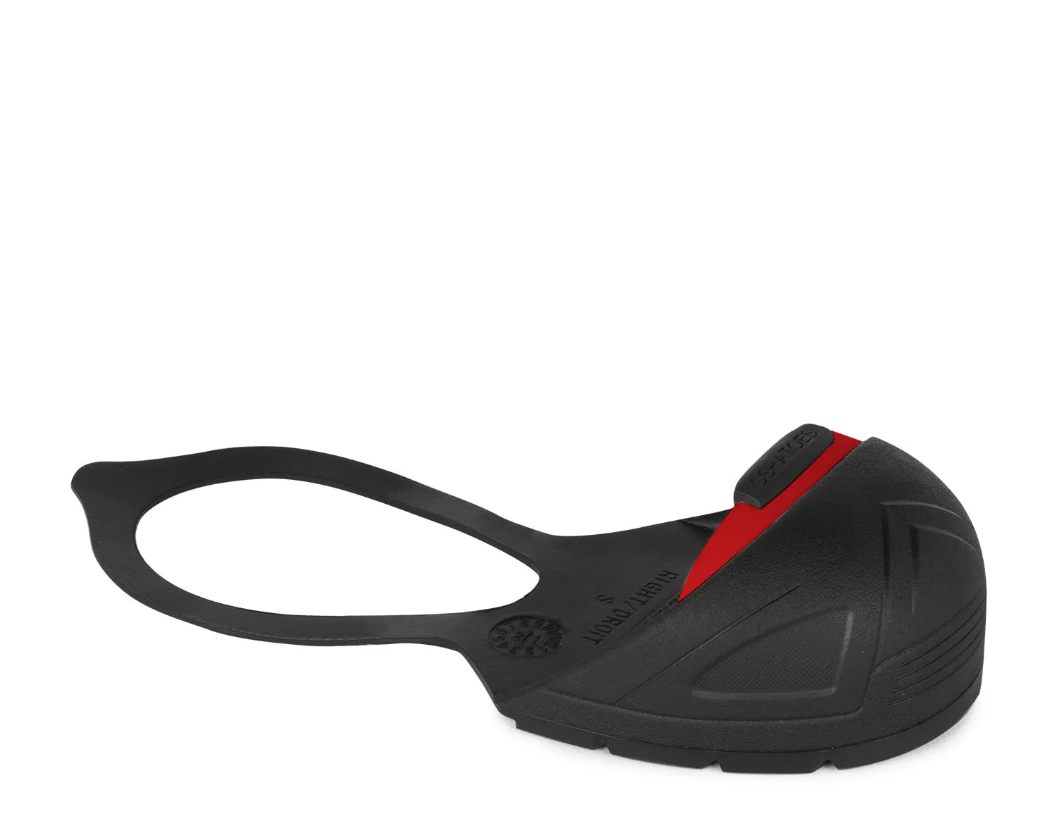 OSH1166-11, STEEL Low profile Toe Cap & Natural Rubber Slip On with Back Strap Safety Overshoes (Color coded by size)