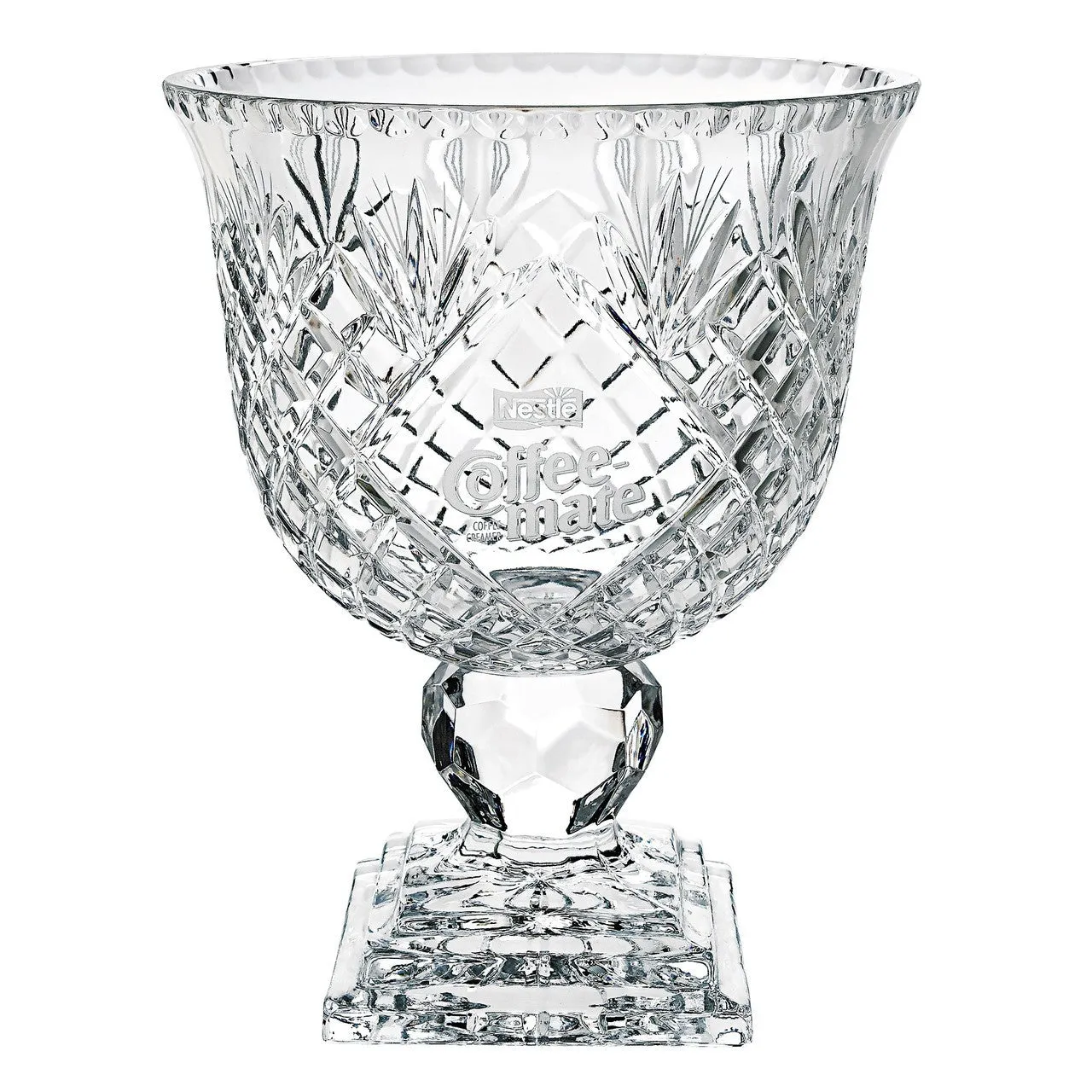 Oxford Paneled Ped Bowl 10.5" Glass Trophy
