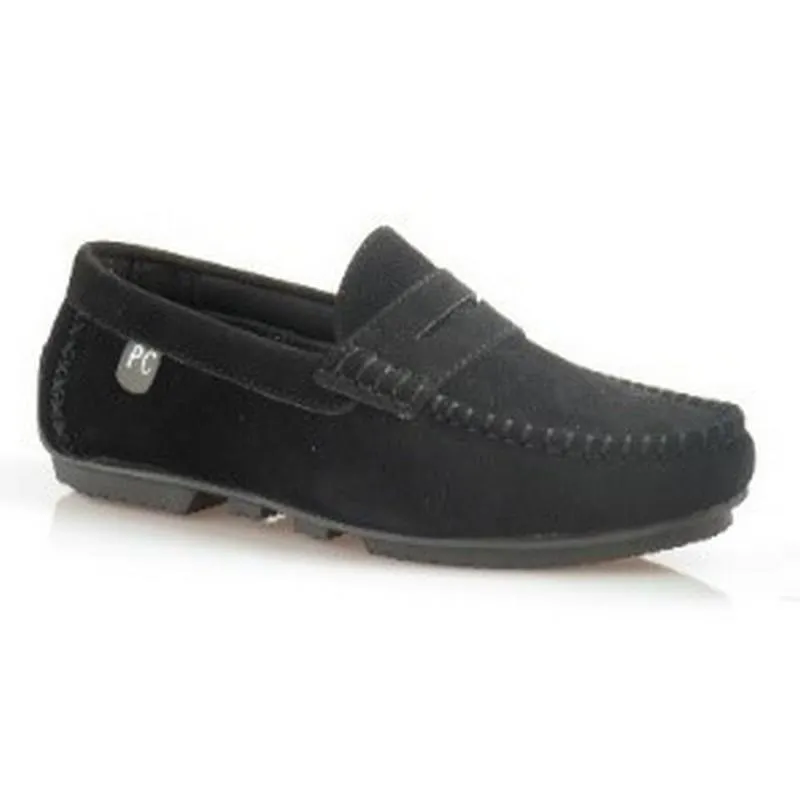 P Crouch Mens Black  Driver Shoes