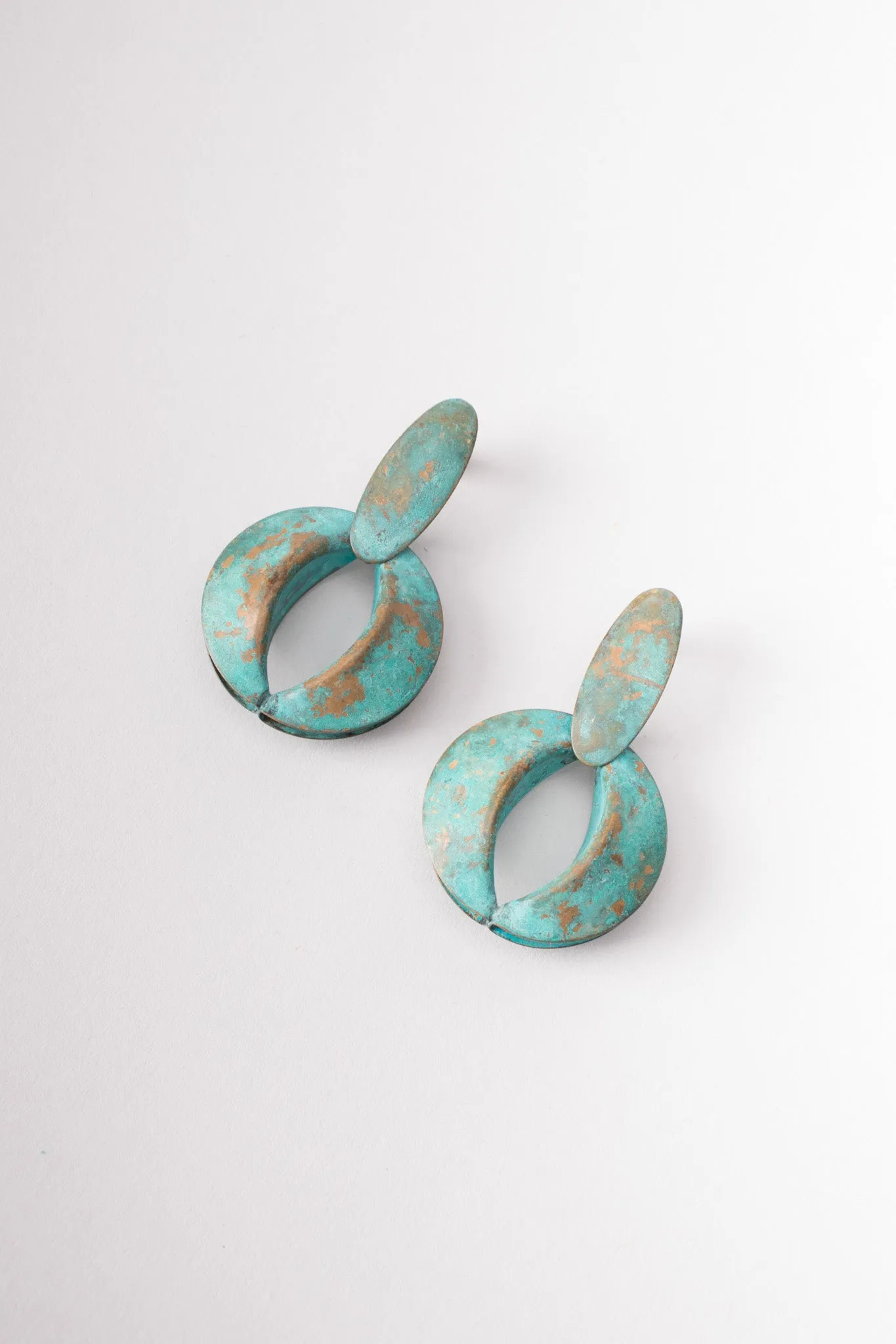 Patina Oval Link Necklace & Earring Set