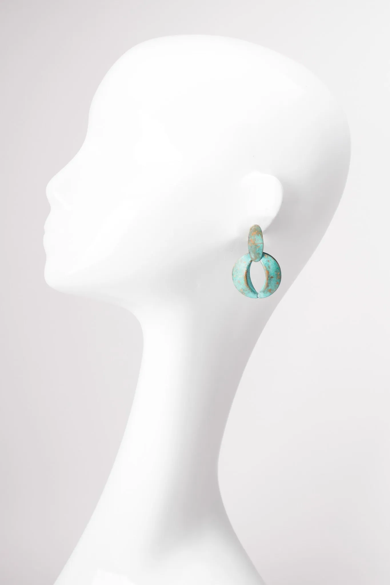 Patina Oval Link Necklace & Earring Set