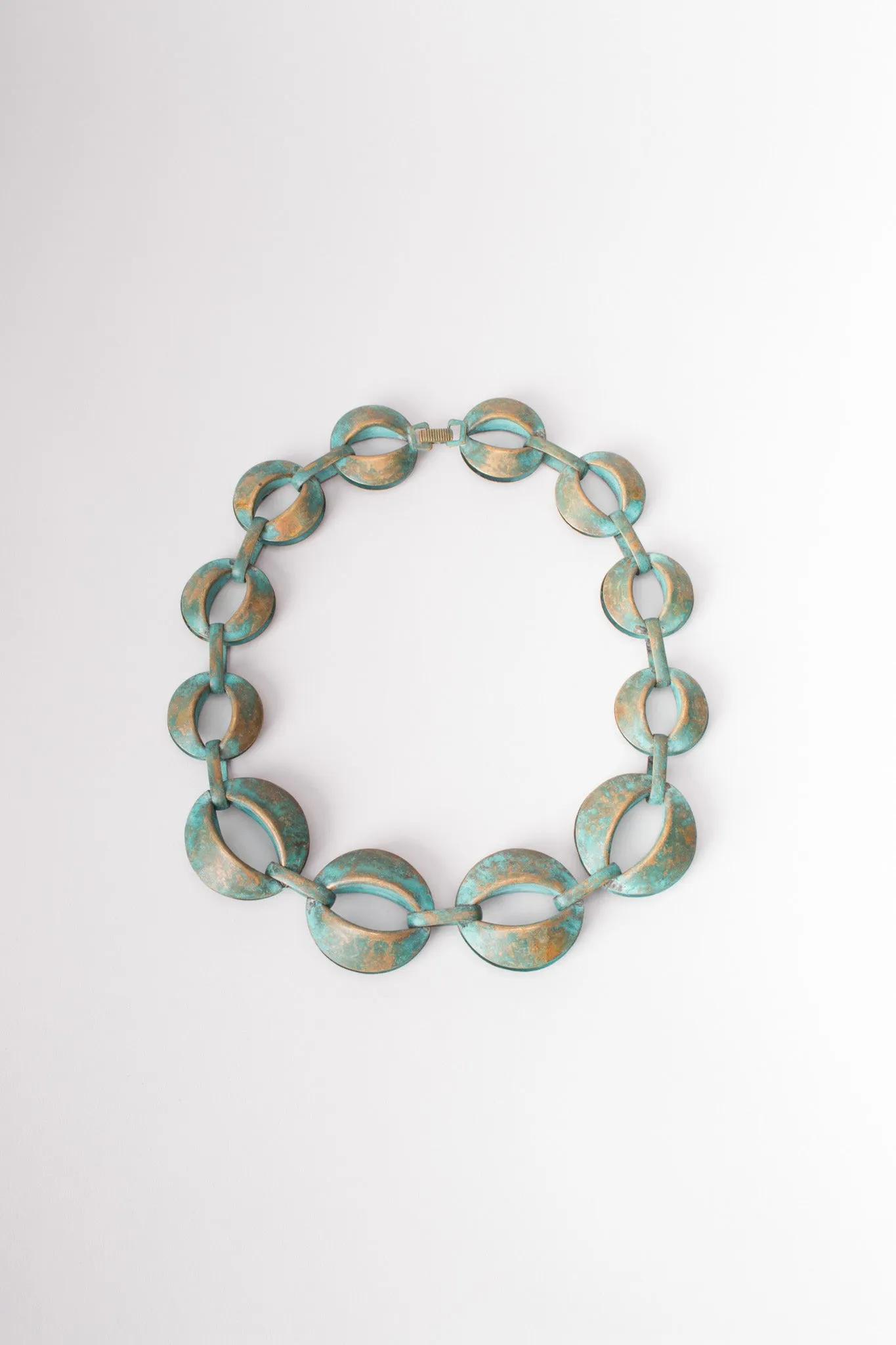 Patina Oval Link Necklace & Earring Set