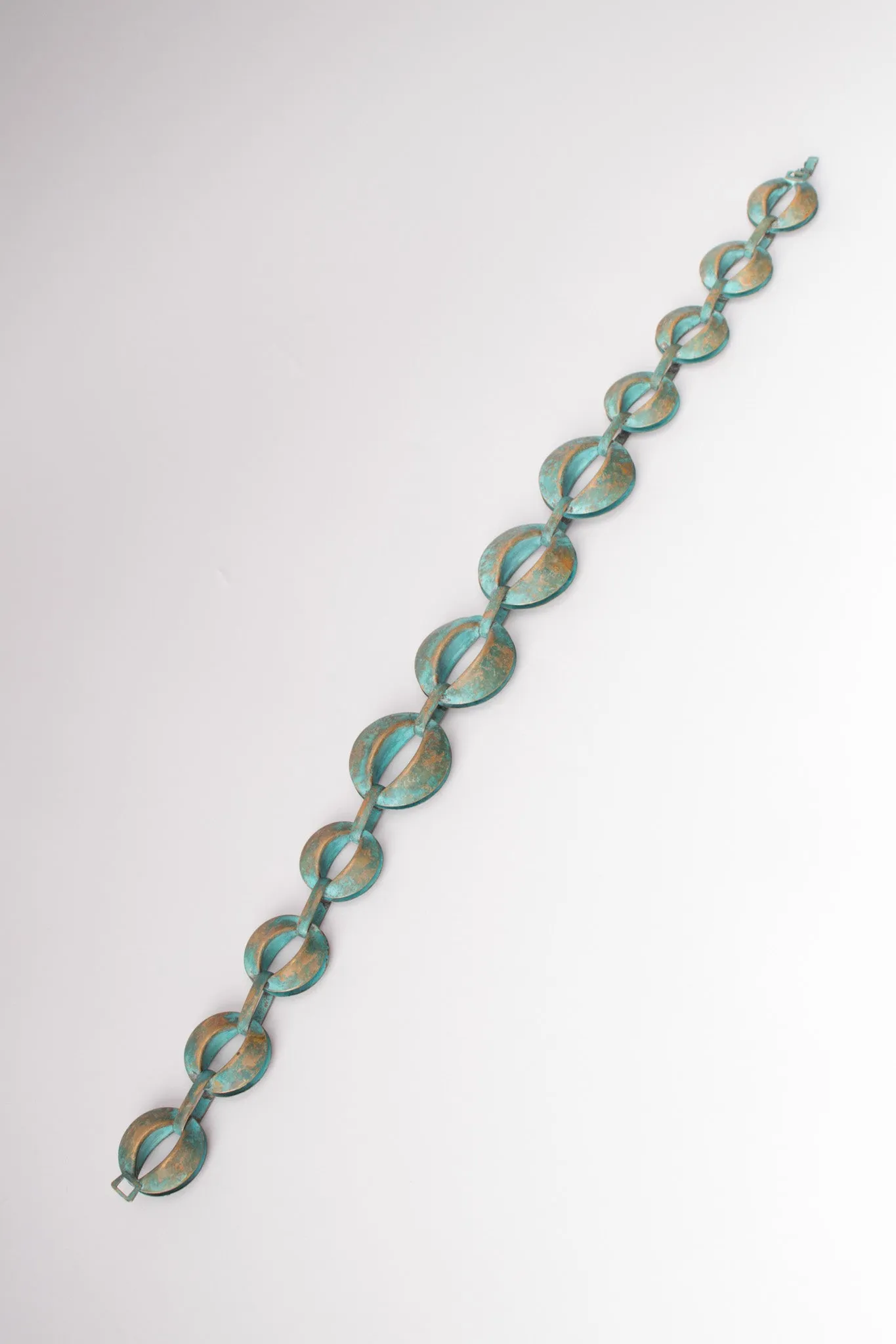 Patina Oval Link Necklace & Earring Set