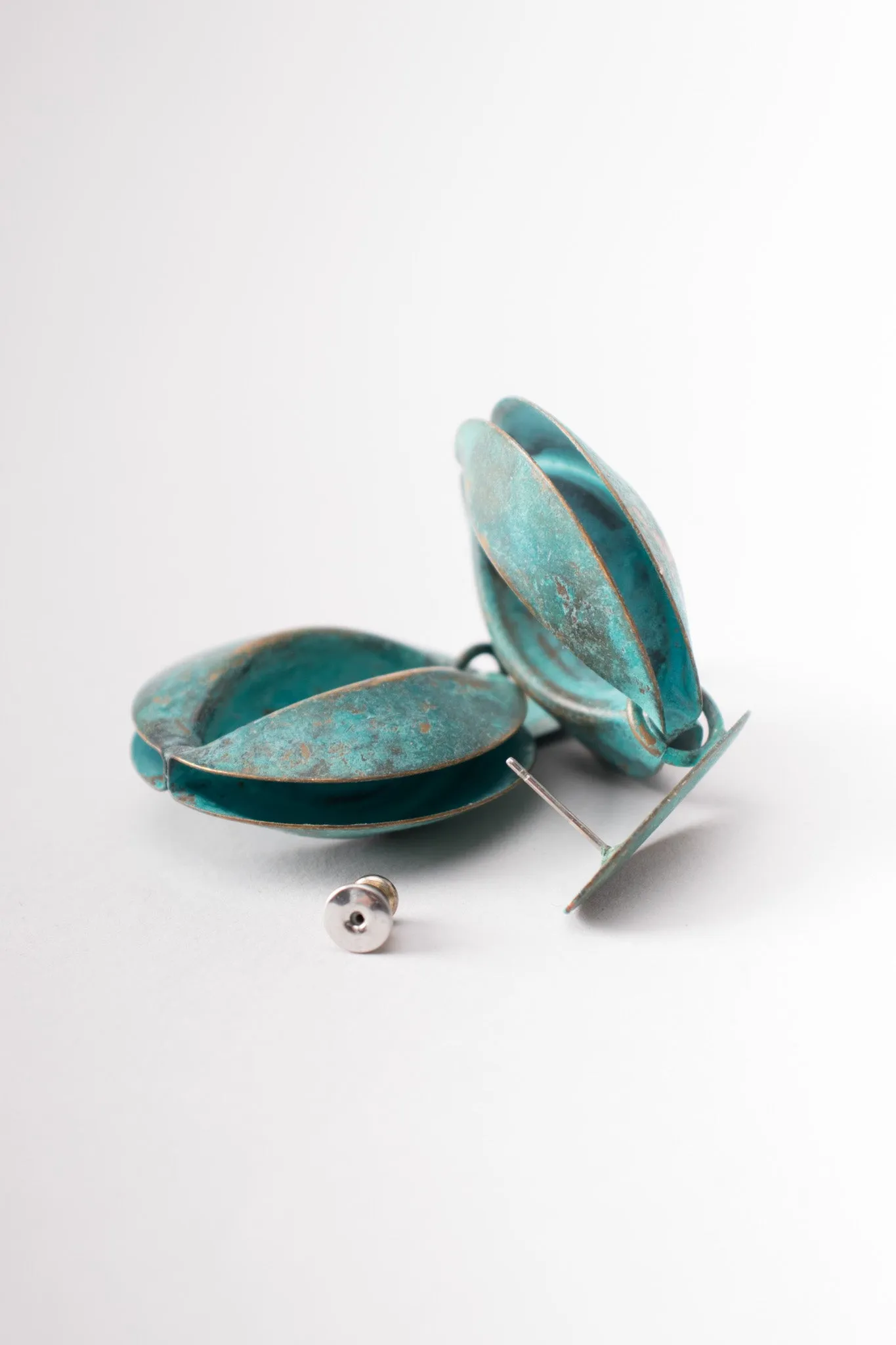 Patina Oval Link Necklace & Earring Set