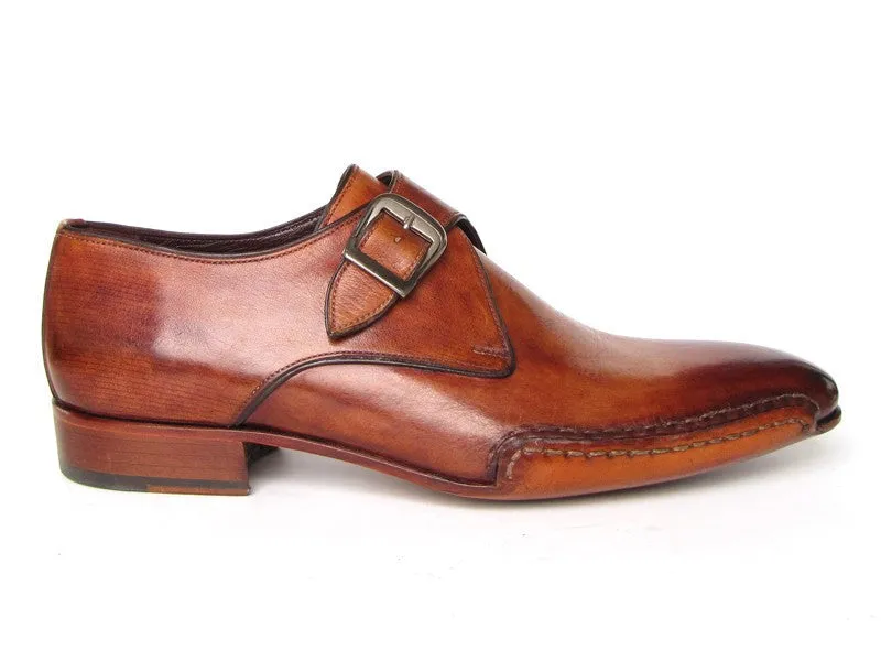 Paul Parkman Handsewn Monkstrap Shoes Tobacco