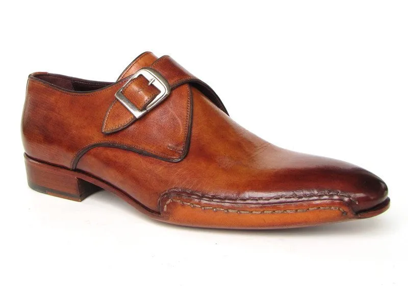 Paul Parkman Handsewn Monkstrap Shoes Tobacco