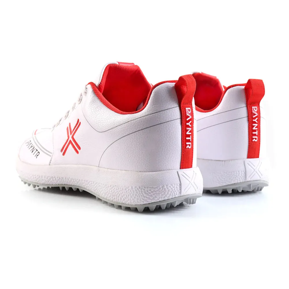 Payntr X Rubber Stud Cricket Shoes | White