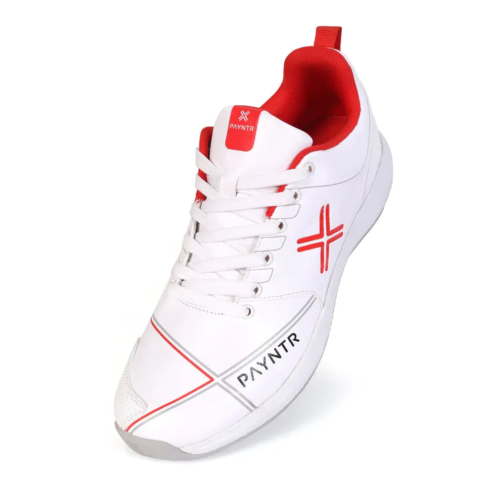 Payntr X Rubber Stud Cricket Shoes | White