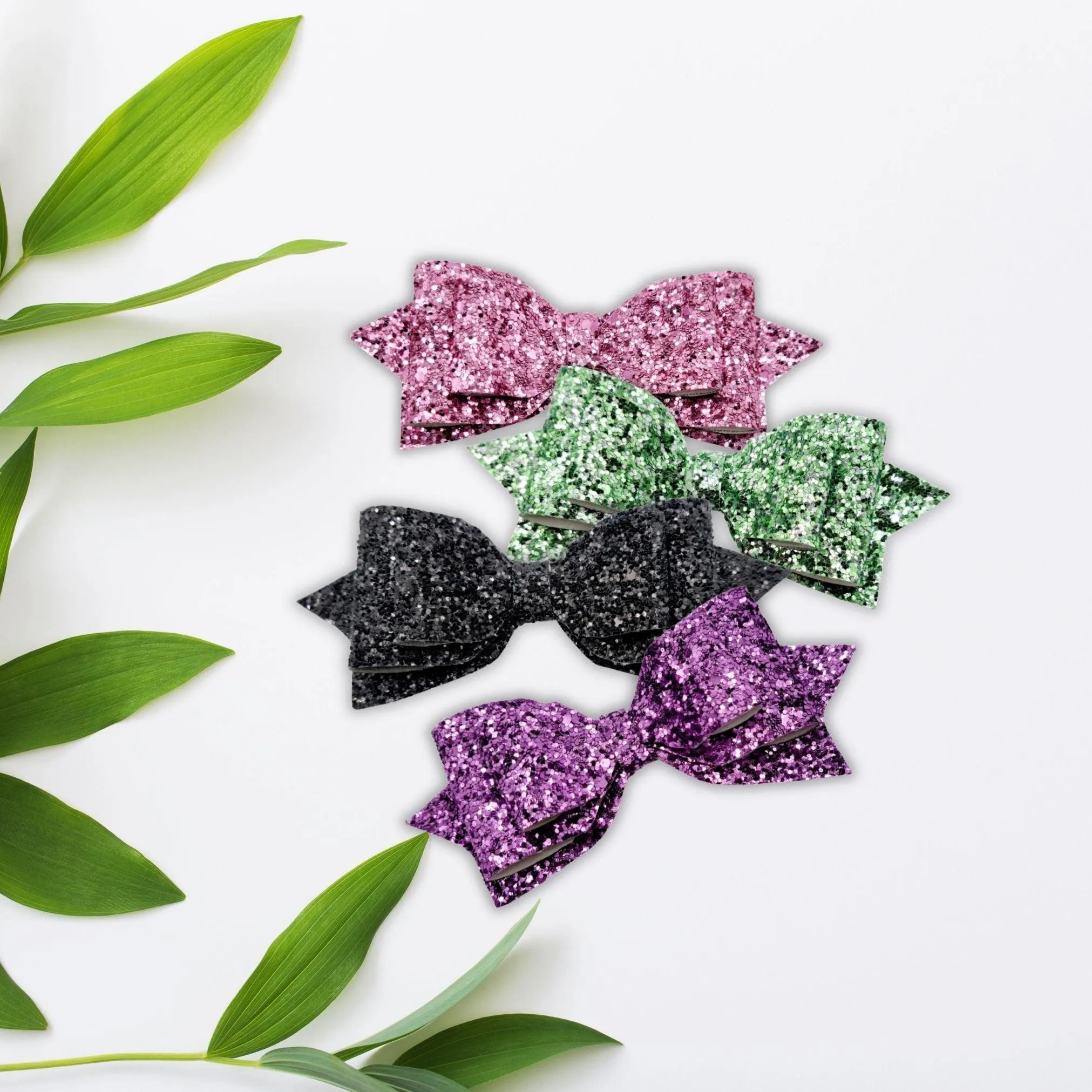 Pepperdine - Pink Hearts Valentine Glitter Hair Bow
