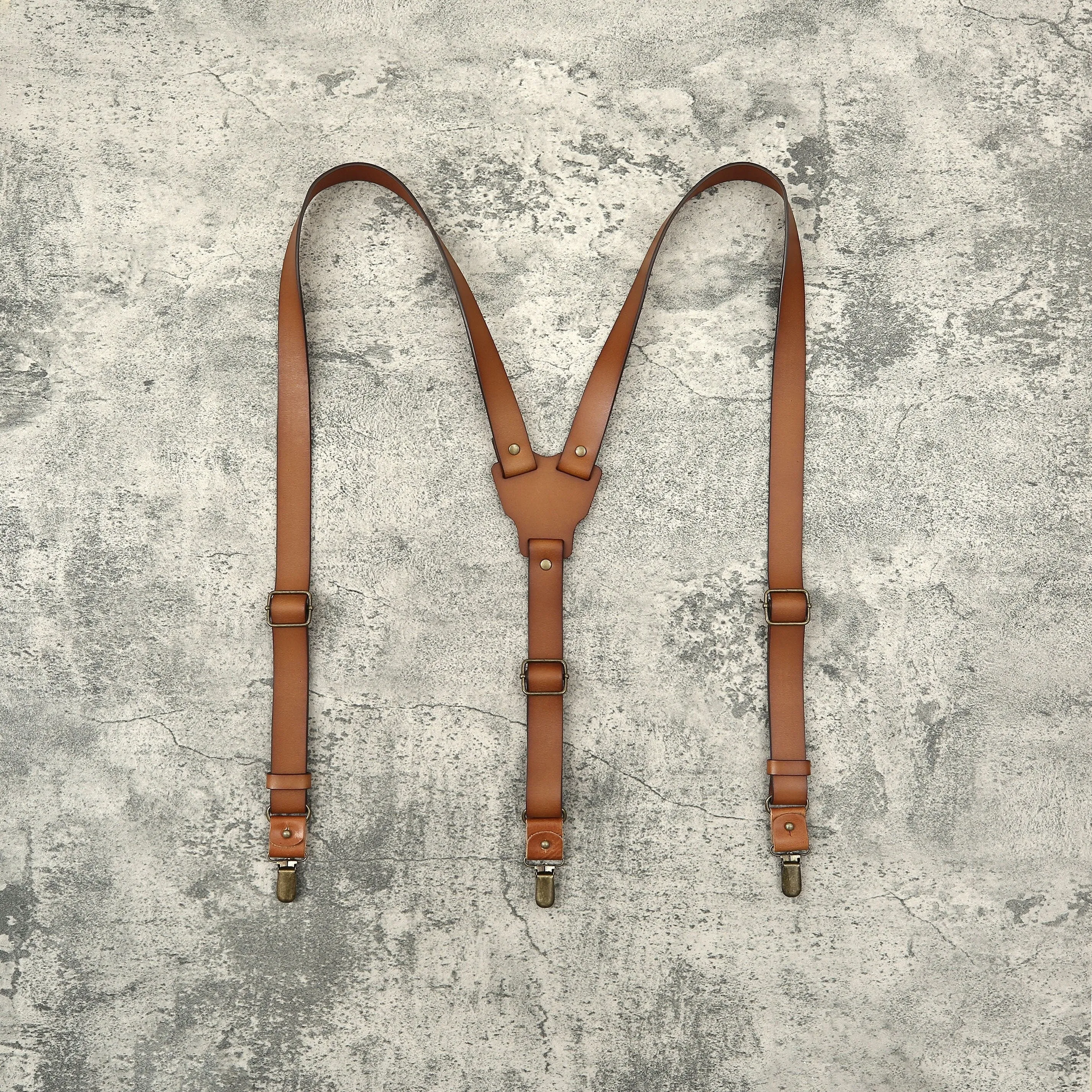 Personalized Groomsman Gift Personalized Men’s Leather Suspenders Groomsmen Suspenders Brown Suspenders Leather Suspenders