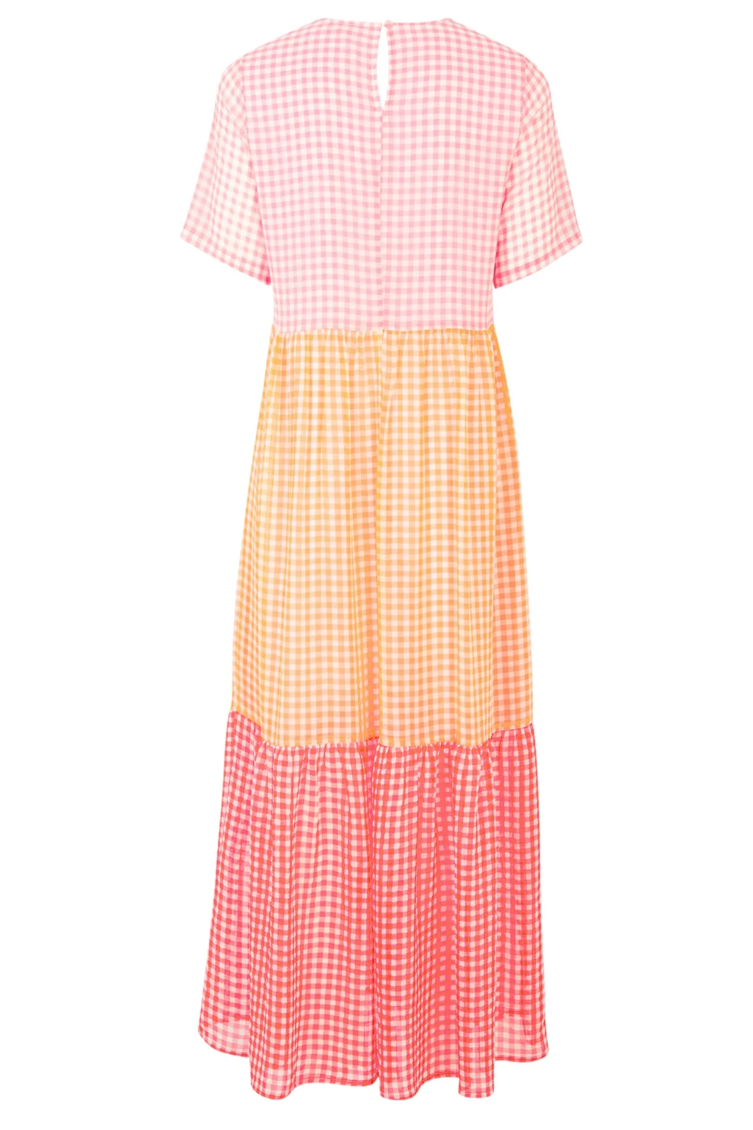 Pink Clash Check Dress